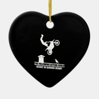 Sportvuilnismotorfietsen met wieltjes keramisch ornament