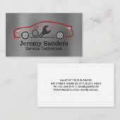 Sportwagen Auto Service | Moersleutel tandwielen Visitekaartje (Voorkant / Achterkant)