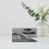 sportwagen | Autodiensten | Staal Bord Visitekaartje (Staand voorkant)