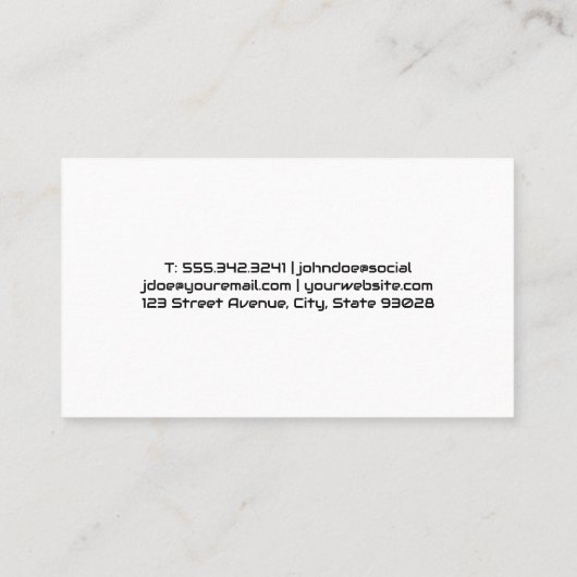 Sportwagen Autowas Logo | Blauwe Bellen Visitekaartje (Achterkant)