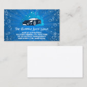 Sportwagen Autowas Logo | Zeepbellen Visitekaartje (Voorkant / Achterkant)