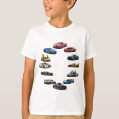 Sportwagen cartoon stijl t-shirt (Voorkant)