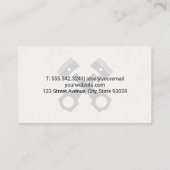 Sportwagen en zuigers | mechanisch Visitekaartje (Achterkant)