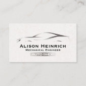 Sportwagen en zuigers | mechanisch Visitekaartje (Voorkant)