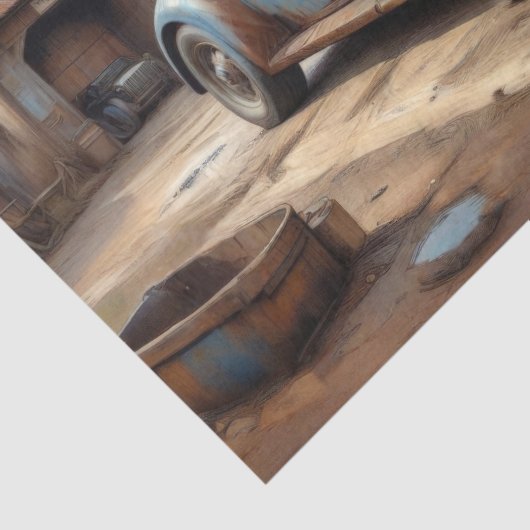  sportwagen & Garage Decoupage Tissuepapier (Detail)