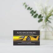 Sportwagen Gold Lines Auto Detailing Visitekaartje (Staand voorkant)