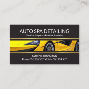 Sportwagen Gold Lines Auto Detailing Visitekaartje