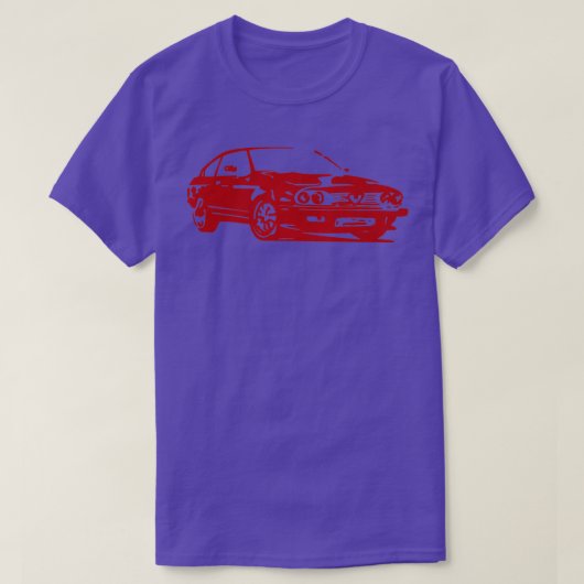sportwagen gtv6 rood t-shirt (Design voorkant)