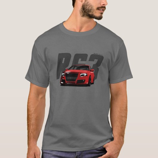 Sportwagen Hot Hatch RS3 Rood T-shirt (Voorkant)