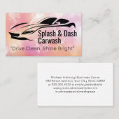 sportwagen illustratie | luchtbellen | Auto Care Visitekaartje (Voorkant / Achterkant)