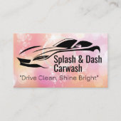 sportwagen illustratie | luchtbellen | Auto Care Visitekaartje (Voorkant)