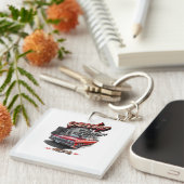 sportwagen illustratie sleutelhanger (Voorkant Rechts)