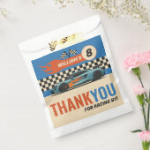 Sportwagen Jongens Verjaardag Bedankt Bedankzakje (Gezegeld)