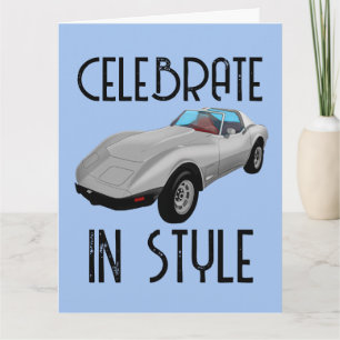 SPORTWAGEN KLASSIEKE VERJAARDAG KAART