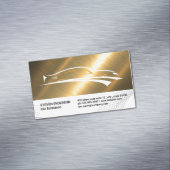 Sportwagen Logo | Goud Metaal Magnetisch Visitekaartje (Voorbeeld)