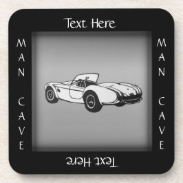 Sportwagen Man Cave Achterbank Custom Tekst Bier Onderzetter