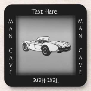 Sportwagen Man Cave Achterbank Custom Tekst Bier Onderzetter