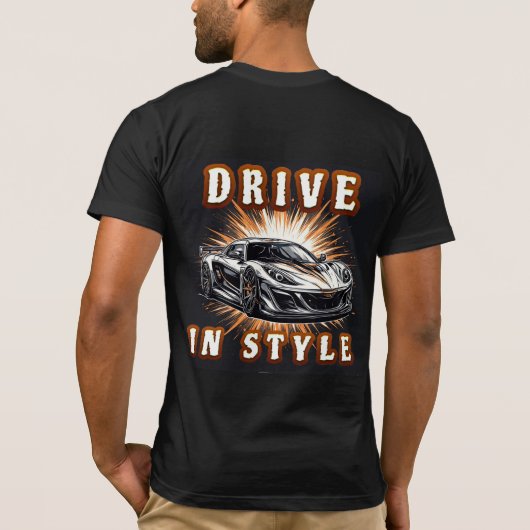 Sportwagen met exploderende energie t-shirt (Achterkant)