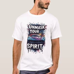 Sportwagen Ontmasker je geest Graffiti Kunst T-shirt