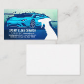 Sportwagen Power Wash | flessenspray | autowasplaa Visitekaartje (Voorkant / Achterkant)