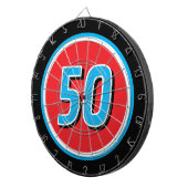 Sportwagen race nummer logo custom dartbord (Voorkant Rechts)