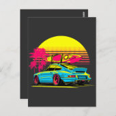 SPORTWAGEN "SURFEN OP ZONSONDERGANG" BRIEFKAART (Voorkant / Achterkant)