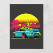 SPORTWAGEN "SURFEN OP ZONSONDERGANG" BRIEFKAART (Voorkant)