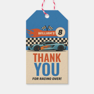 Sportwagen Verjaardag Bedankt Cadeaulabel