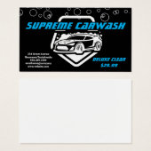 Sportwagen wasstraat Logo | Zeepbellen Visitekaartje (Voorkant /achterkant)