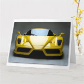 Sportwagen Wens Grappige Jumbo Verjaardag Kaart (Gele Bloem)