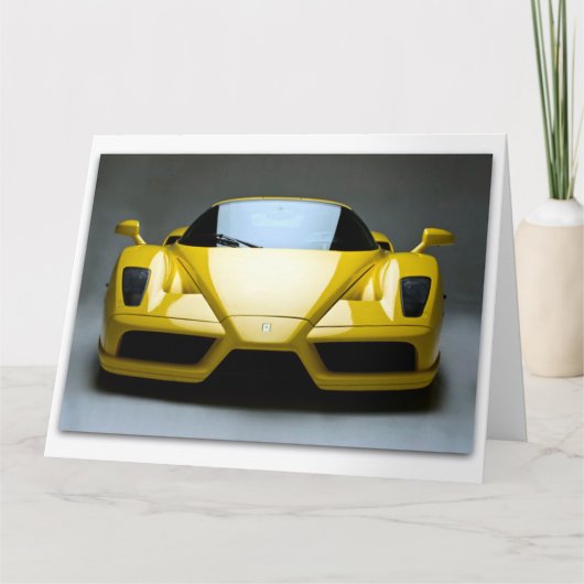 Sportwagen Wens Grappige Jumbo Verjaardag Kaart (Voorkant)