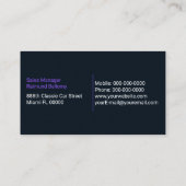 sportwagendealerschap visitekaartje (Achterkant)