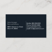 sportwagendealerschap visitekaartje (Achterkant)