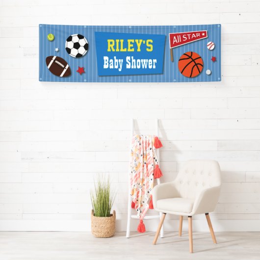 Sportwanner met Baby shower Spandoek (Insitu)