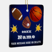 sportweddenschappen met kerst keramisch ornament (Rechts)