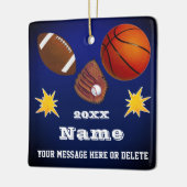 sportweddenschappen met kerst keramisch ornament (Links)