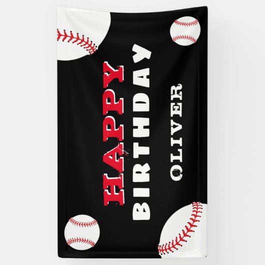 Sportwedstrijd voor honkbal spandoek (Verticaal)