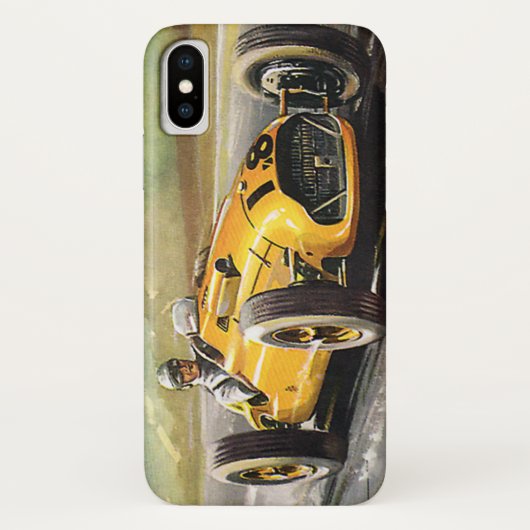  sportwedstrijden, Gele racewagen Case-Mate iPhone Case (Achterkant)