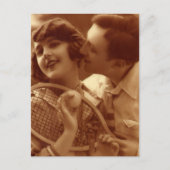 sportwennis, bruiloft sparen de Datum Aankondigingskaart (Voorkant)