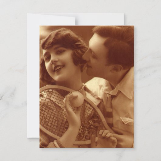 sportwennis, bruiloft sparen de Datum Kaart (Voorkant)