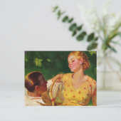  sportwennis, liefde en Romance Briefkaart (Staand voorkant)