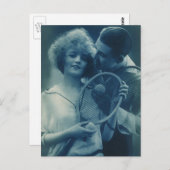  sportwennis, liefde en Romance Briefkaart (Voorkant / Achterkant)