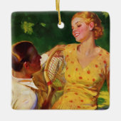  sportwennis, liefde en Romance Keramisch Ornament (Voorkant)