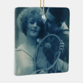  sportwennis, liefde en Romance Keramisch Ornament (Rechts)