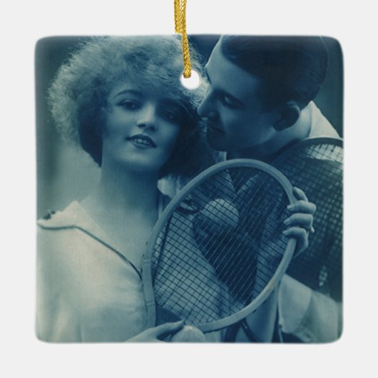  sportwennis, liefde en Romance Keramisch Ornament (Voorkant)