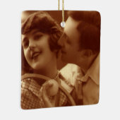  sportwennis, liefde en Romance Keramisch Ornament (Rechts)