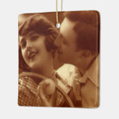  sportwennis, liefde en Romance Keramisch Ornament (Links)