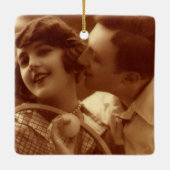  sportwennis, liefde en Romance Keramisch Ornament (Achterkant)