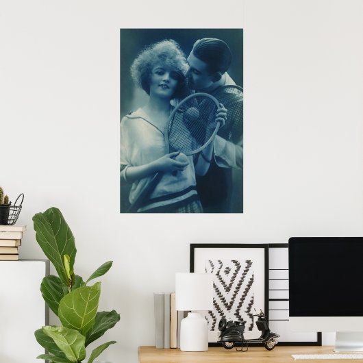 sportwennis, liefde en Romance Poster (Thuiskantoor)