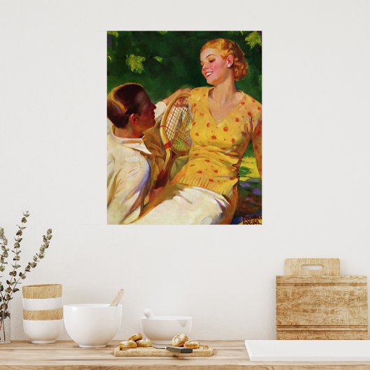 sportwennis, liefde en Romance Poster (Keuken)